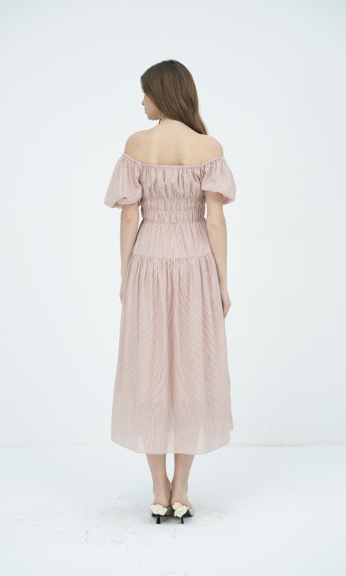 SIXDO G-Stripe Orange Dress for Women